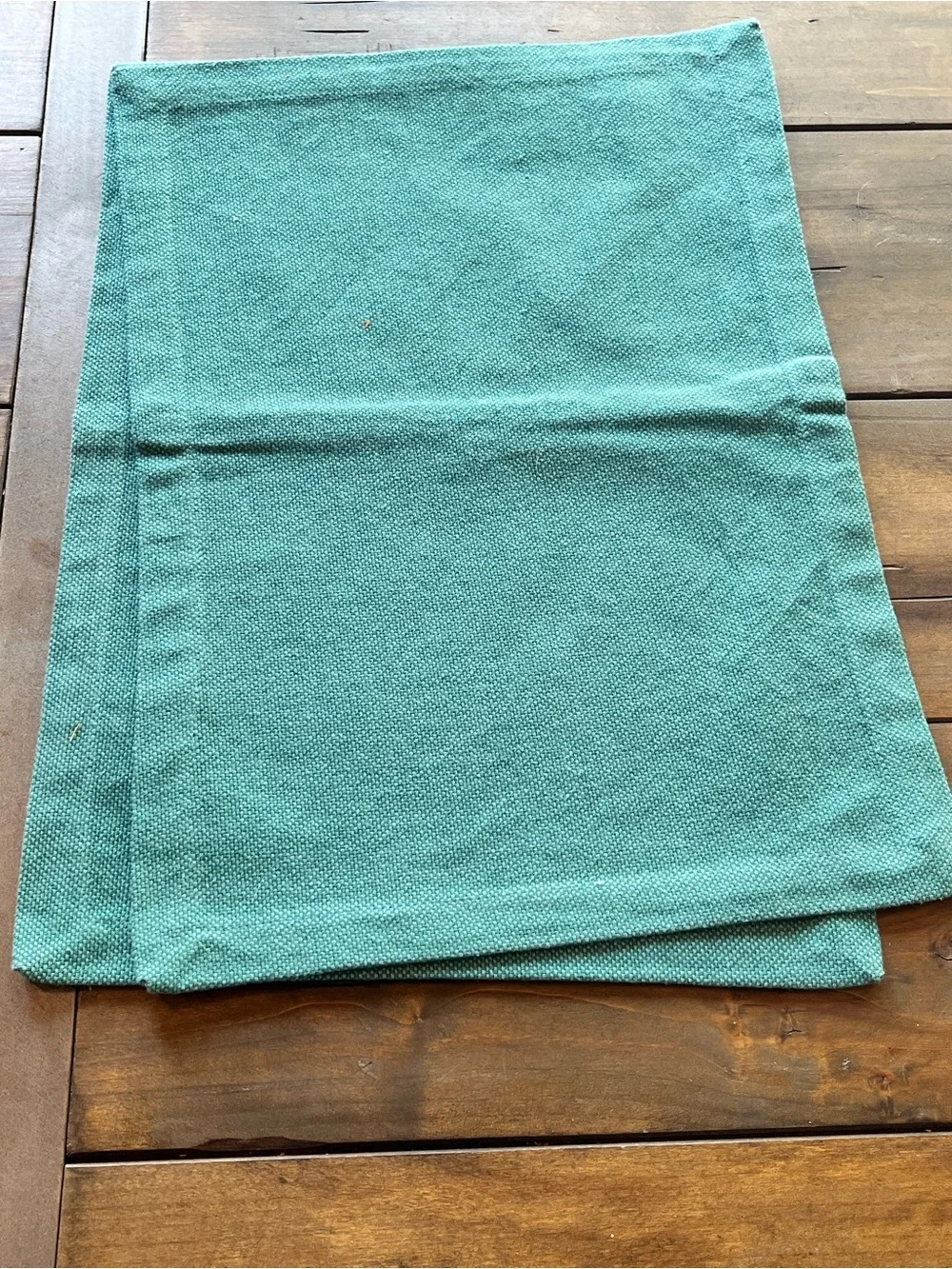 2 Pier 1 Teal Waffle-Weave Cotton Placemats NWT Boho Cottagecore Farmhouse